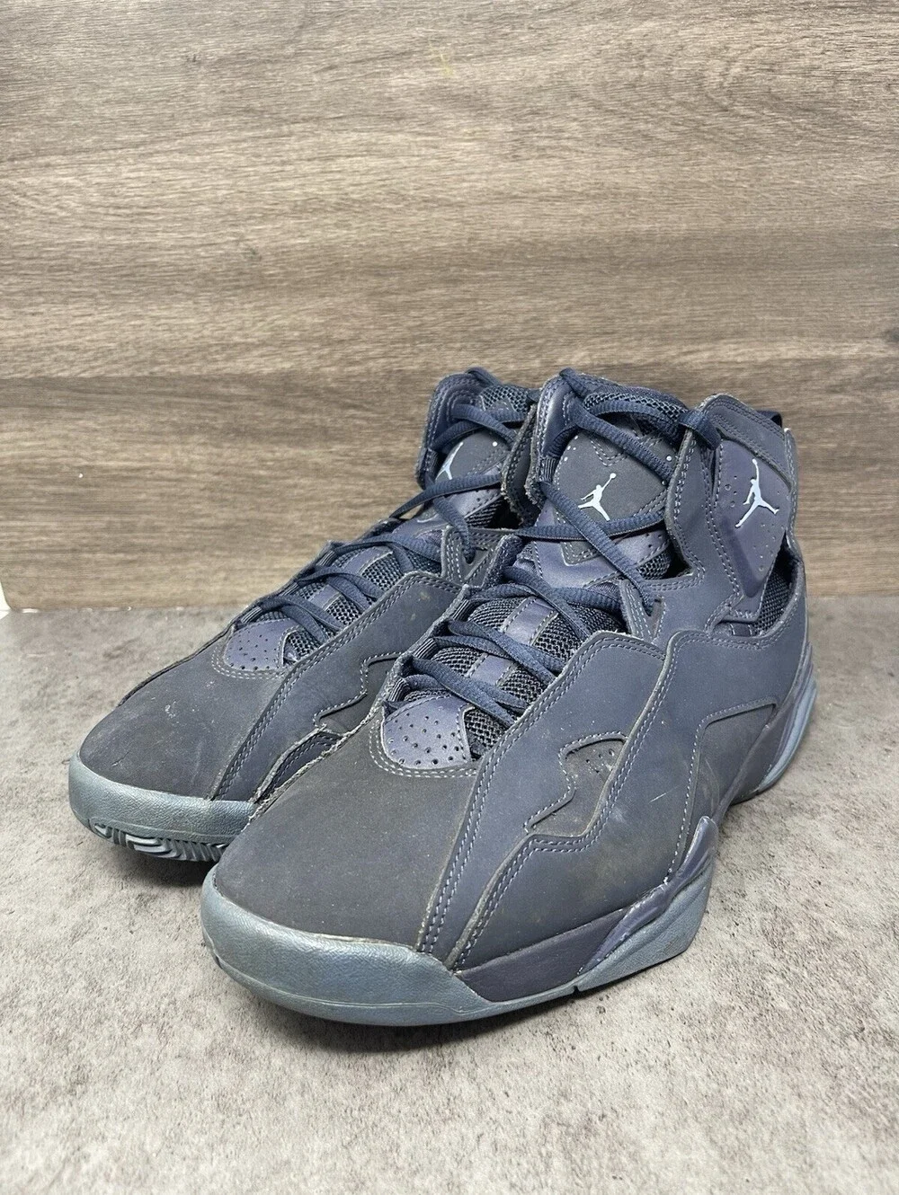 Air Jordan True Flight Size 9.5 Mens Obsidian Navy Blue Basketball 342964-405